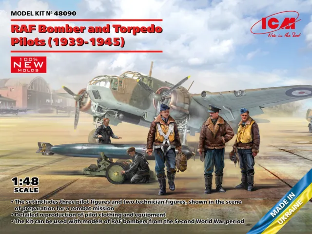 (ICM48090) - ICM 1:48 - RAF Bomber and Torpedo Pilots (1939-1945)