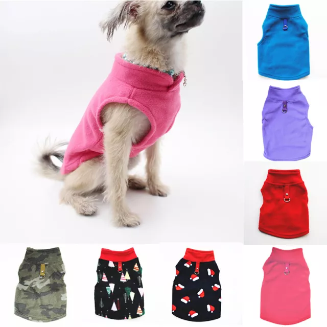 Small Pet Dog Warm Fleece Vest Clothes Coat Puppy Shirt Sweater Winter Apparel