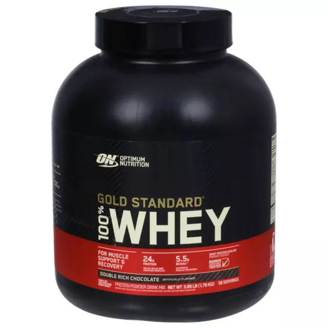 Optimum Nutrition Gold Standard Protein Powder Drink Mix, 100% Whey, Double Rich