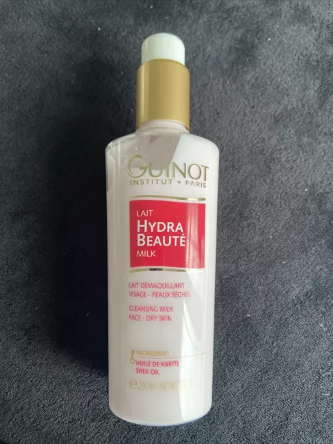 GUINOT Lait Hydra Beauté - Lait Démaquillant Visage Peaux Sèches 200 ml