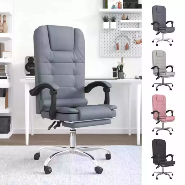 Silla de Oficina Reclinable con Masaje Sillón de Ordenador Terciopelo vidaXL