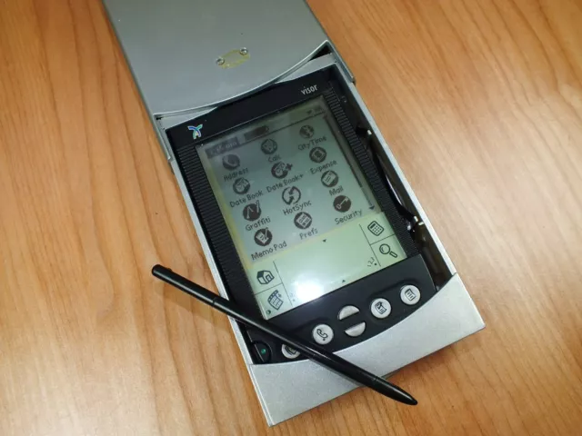 Visor Handspring Palm PDA Pocket PC Computer - Vintage WORKING FINE Hard case