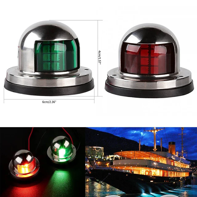 Luci Di Poppa Per Barche A LED – Fanale Di Navigazione 360° IP66 In Alluminio, 5W 12-24V Per Yacht E Marines (Blu)