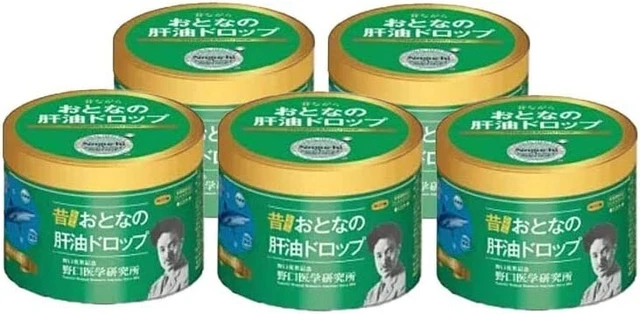 Noguchi Instituto de Investigación Médica Adulto gotas de aceite de hígado de bacalao 120 granos × 5