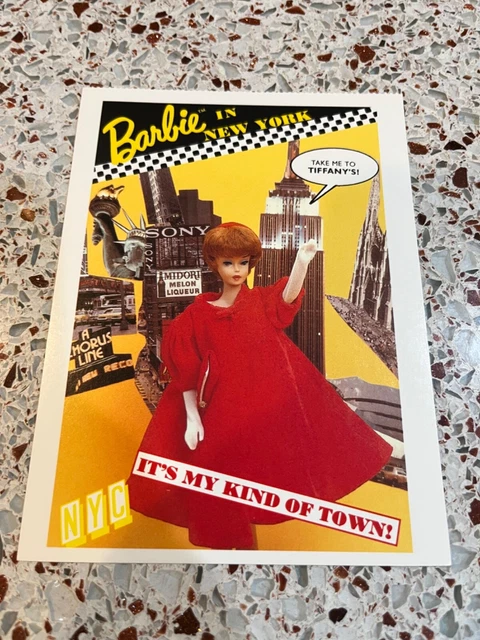 Vintage Postcard - Barbie - Barbie in New York  -1990 Mattel