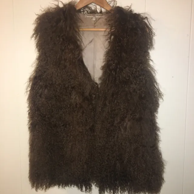 What goes Around Comes Around Lambskin Fur Dyed Vest Size Medium