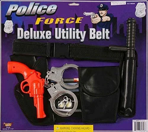 Police Force Deluxe Utility Belt Fancy Dress Halloween Child Costume Accessory