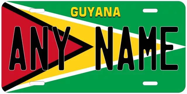 Guyana Flag Any Name Personalized Novelty Car License Plate