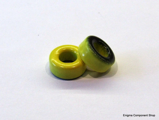 Micrometals T200-6 Yellow Ferrite Ring Toroid Core - Passive Component, USA Made, Fast UK Shipping