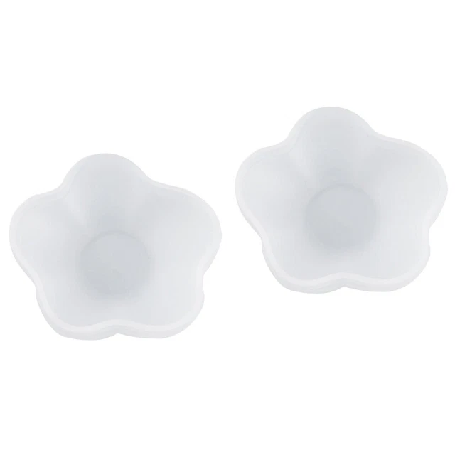 Set 2 Weiß Kieselgel Tellerform Gießformen Für Harzplatten Kleber Selber Machen