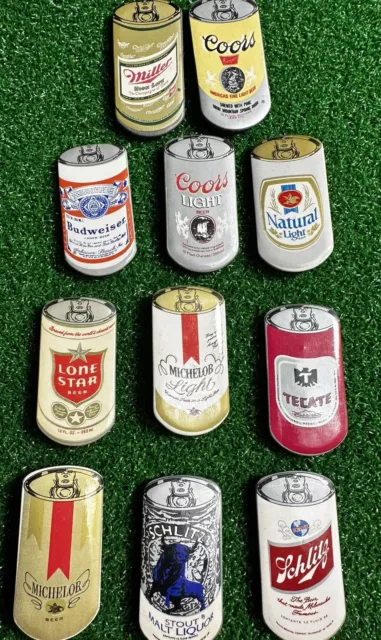 Rare Vintage beer Pin Lot Miller Lite,Coors Lite,Budweiser,Tecate,Michelob,schli