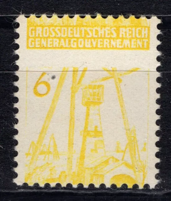 Generalgouvernement, Nr. I P 1, postfrisch, geprüft in gelber Farbe