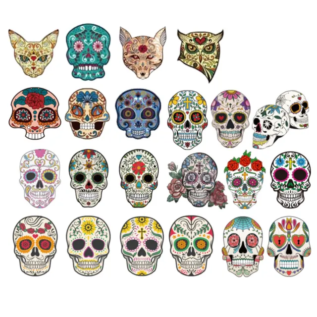 50 Pcs Halloween Skull Stickers Face Tattoo Party Favor Child
