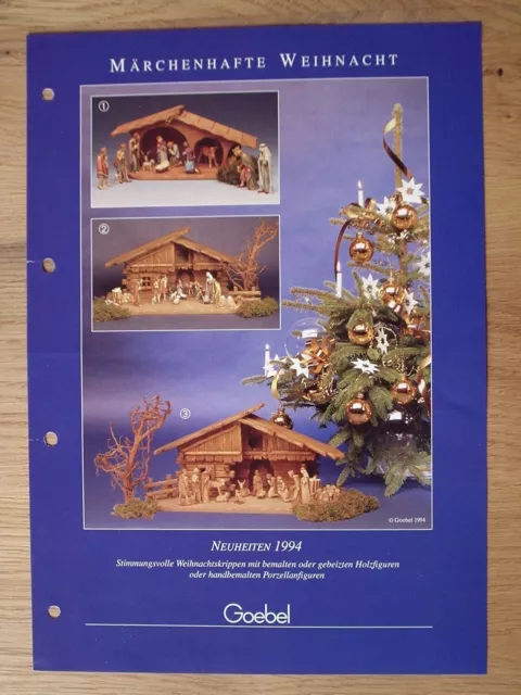 Weihnachtskrippen  - Märchenhafte Weihnacht 1994 - Prospekt von Goebel