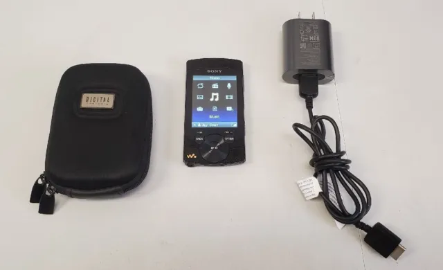 Sony Walkman Digital Media MP3 Player NWZ-S545 Tested Works Charger Case Bundle