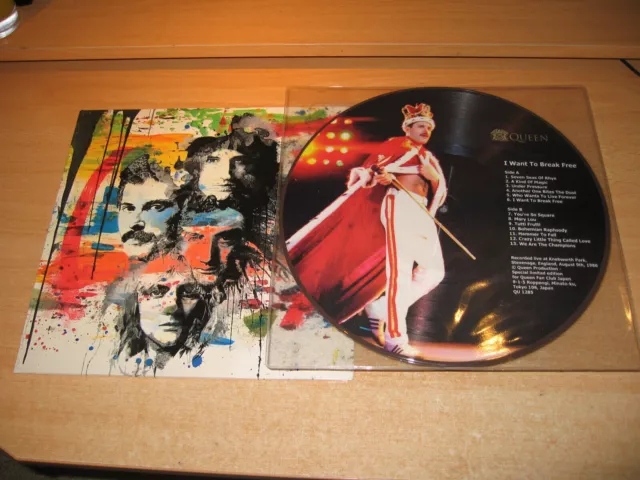 QUEEN-I WANT TO BREAK FREE-Live UK 1986-PICTURE DISC-Limited Edition-Unplayed