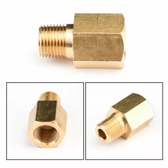 1/8 NPT Female To 1/8 BSPT Male Adapter Gauge Sensor Thread Oil Pressure Adapter