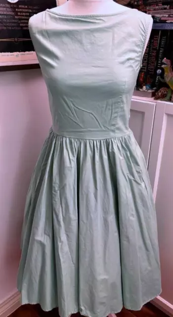 Lindy Bop Audrey Hepburn dress light mint green size UK 10