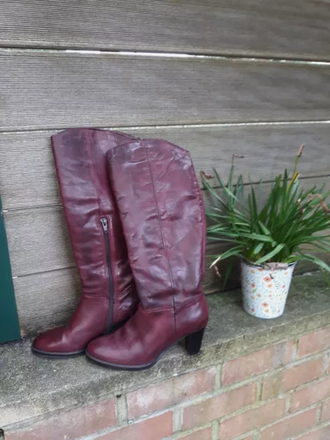 Paires de bottes cavalières Hautes Bordeaux Pointure 36