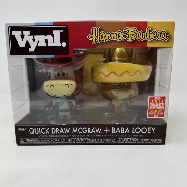 Funko Vynl Quick Draw McGraw Baba Looey Hanna Barbera 3500 Pcs SDCC 2018 Figure