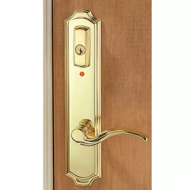 Solid Brass Mortise Entry Door Lock Lever Handle With Alarm Renovators Supply
