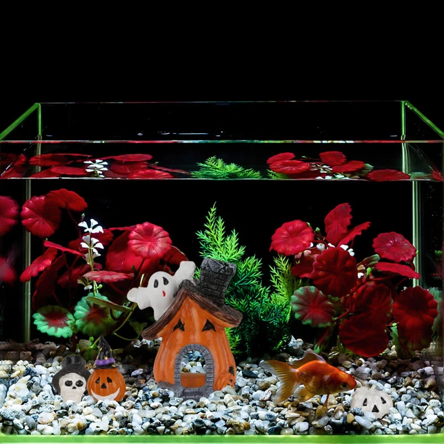 Calabaza acuario resina - escondite escondido decoración de acuario cueva