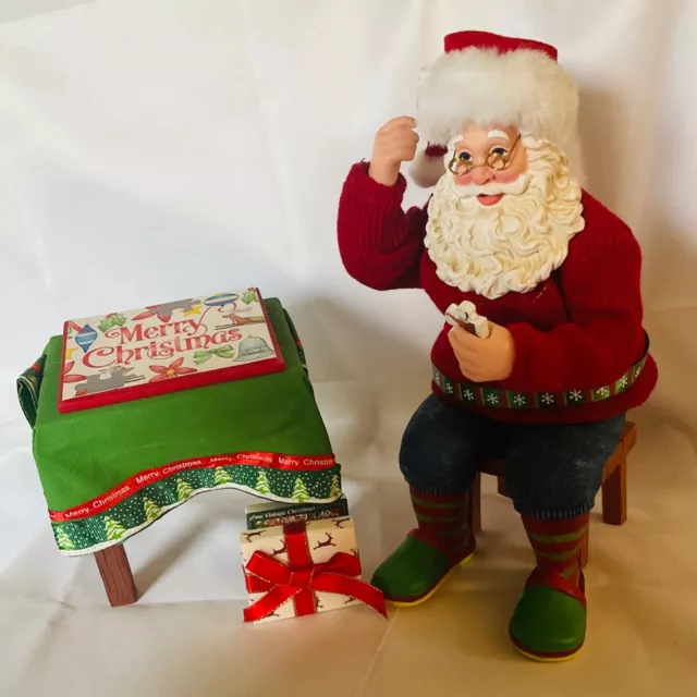 Clothtique Possible Dreams Santa "Puzzled" 2 Pc. Hard To Find Dept. 56 No Box