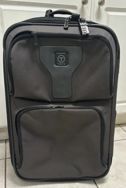 Tumi T Tech Luggage Grey Carry On 22" Expandable With Wheels Good Shape