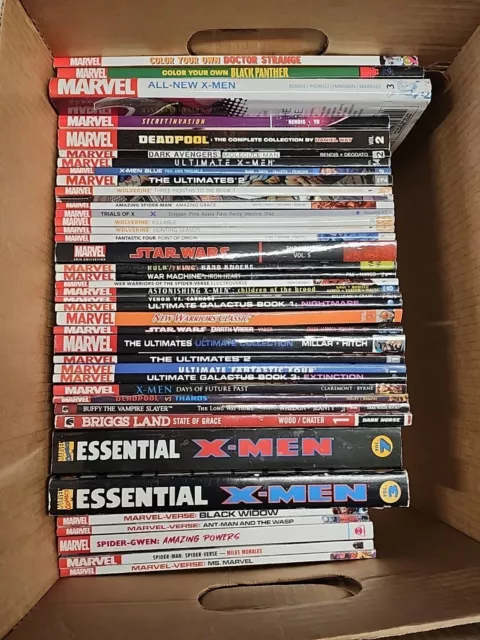 40 GRAPHIC NOVEL LOT MARVEL COMICS Ultimates Star Wars X-MEN Spider Man Deadpool