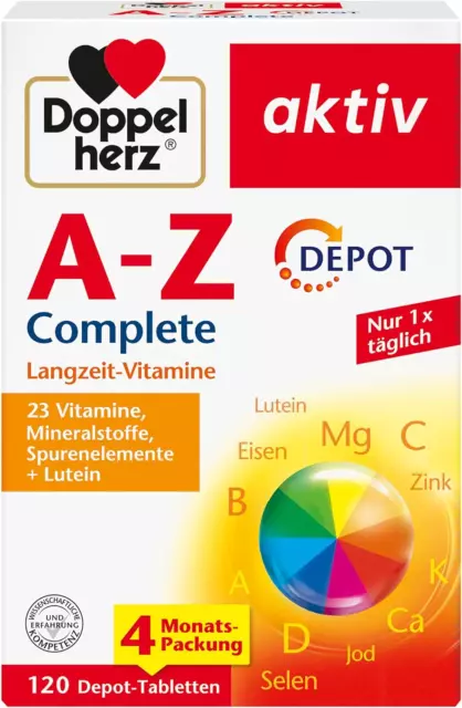 Doppelherz A-Z Complete - Langzeit-Vitamine - 23 Vitamine, Mineralstoffe & Spure