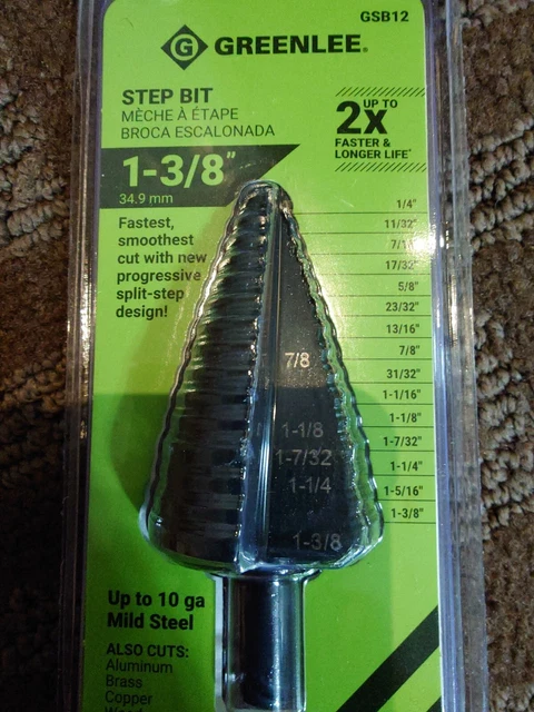 Greenlee 1-3/8" Step Bit (#12) - Black (GSB12)