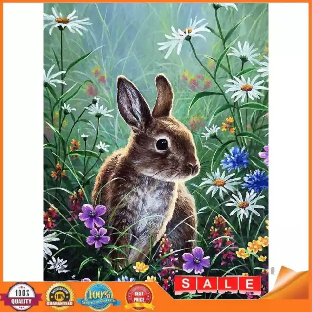 5D DIY Diamond Arts Kits Rabbit Diamond Mosaic Painting Kits for Home Wall Decor