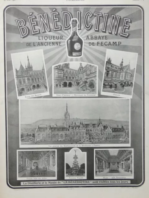 Publicité De Presse 1905 Bénédictine Liqueur De L'ancienne Abbaye De Fecamp