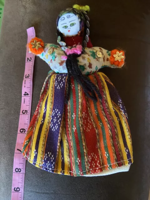 Turkish Hand Crafted Folk Art  Doll Excellent Condition No Rips, Stains