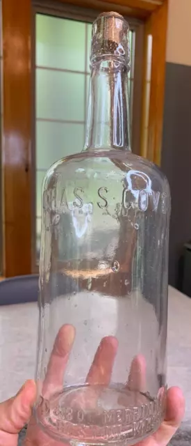 RARE: Antique 1800s Chas S Gove [Cove] Co Whiskey Bottle Merrimac St BOSTON MA