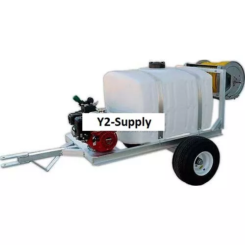 New! 50 Gallon 2-Wheel Trailer Sprayer, 5.5Hp / GE85 Pump, 50' of 3/8" Hose!!