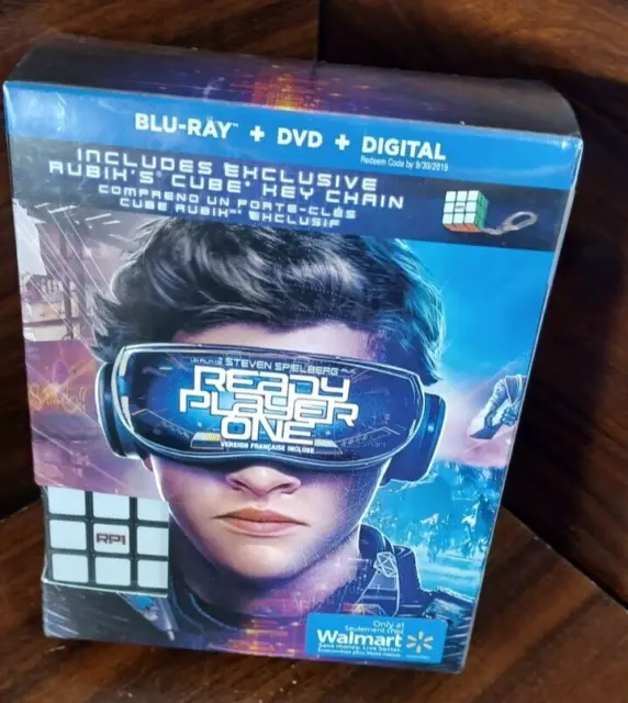 Ready Player One (Blu-ray/DVD)With Exclusive Rubik’s Cube Key Chain NEW-Free S&H 3
