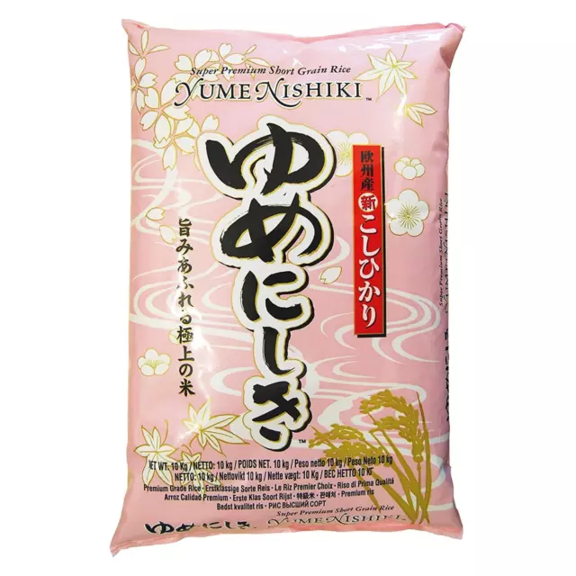 Riso per Sushi JFC Yume Nishiki Rice Busta da 10 Kg Prodotto in Italia