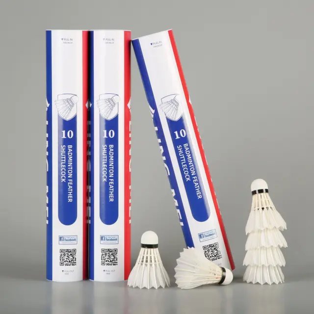 Goose Feather Badminton Shuttlecocks LingMei 10 Pro for Clube Trining