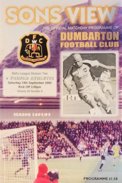 Dumbarton v Forfar Athletic,  Bell's League Division Two 2002