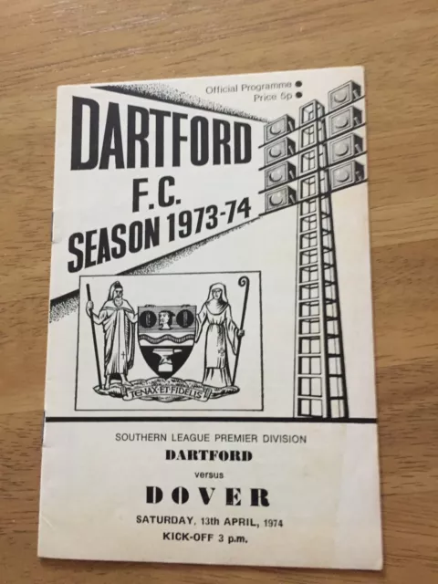Dartford v Dover  13th April 1974  Southern League Premier