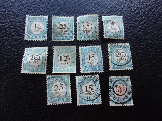 PAYS-BAS - timbre yvert/tellier taxe n° 5 7/10 12 obl (4 6 11 aminci) (CYN26)