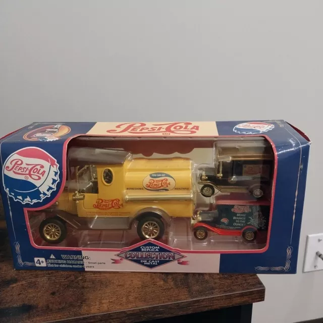 Pepsi Cola Custom Replica Collection Die Cast Metal Yellow Delivery Truck Bank