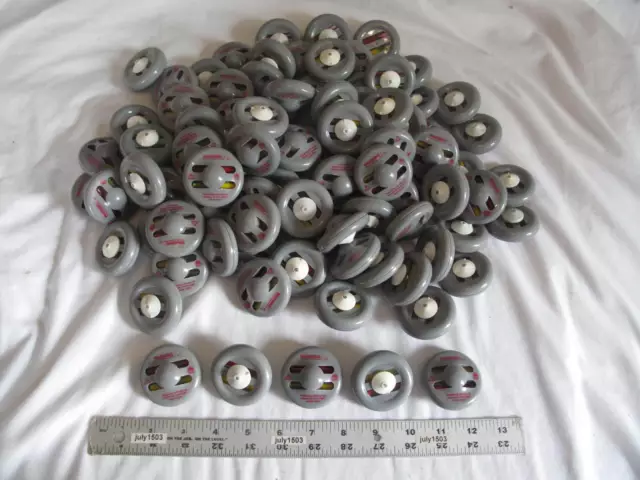 (100) Alpha Ink Tags Round Security Anti-Theft Retail Cothing with pins (yy)