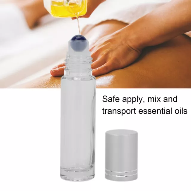 Essential Oil Roller Bottle 10ml Leakproof Transparent Glass Bottle DIY IDS