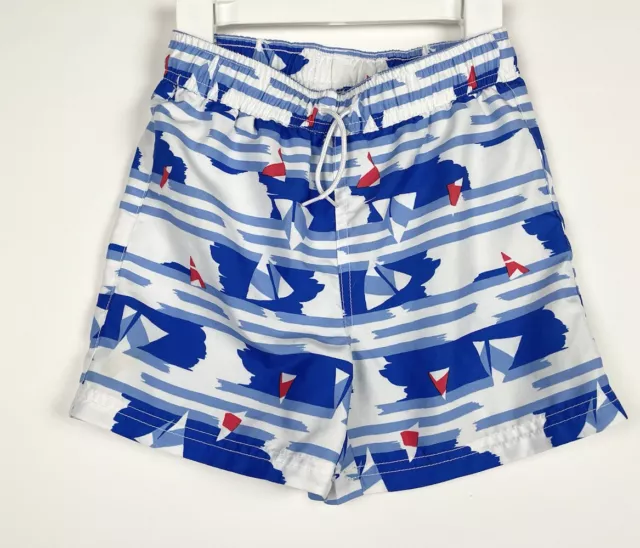 Janie and Jack Boys Sailboat Boat Swim Trunk Wave 6 Blue Red White Beach UPF 50+