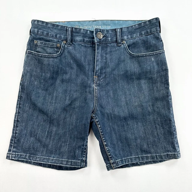 ELEMENT SHORTS MENS 32 Blue Denim Jean Shorts Jorts Classic Preppy