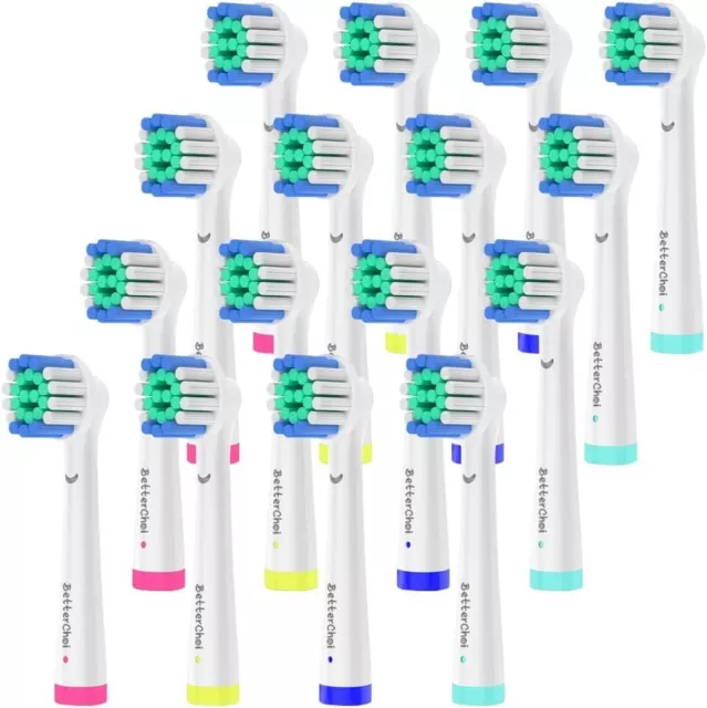 16 Pack Precision Clean Replacement Brush Heads Compatible with Oral B