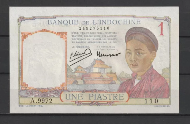 INDOCHINE FRANCAISE - Billet de 1 Piastre Non Daté (1949) P. N° 54e NEUF A.9972