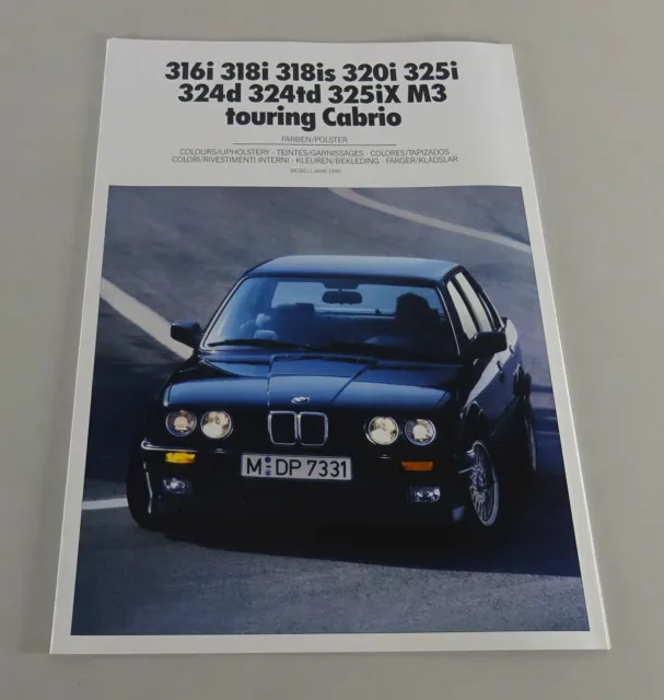 Prospetto Colori/Imbottitura BMW E30, Incl. Touring/Cabrio/M3 Stand 02/1989